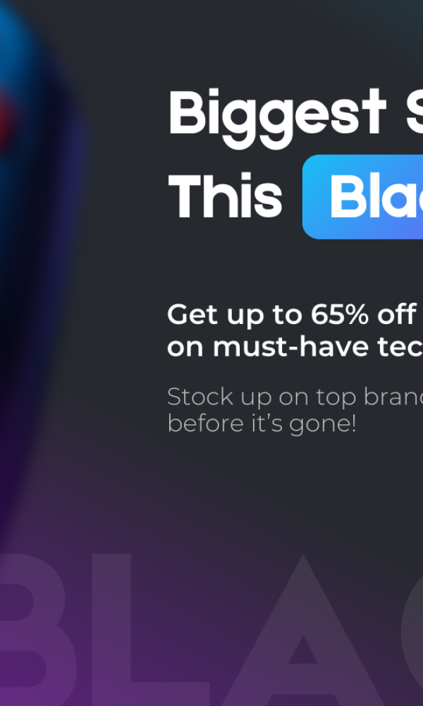 Blue and Purple Modern Black Friday Sale Twitter Post